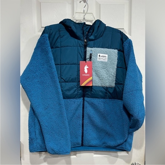Cotopaxi Women's Medium Trico Hybrid Jacket Abyss Lake Blue NWT Hood Fleece - Picture 1 of 14